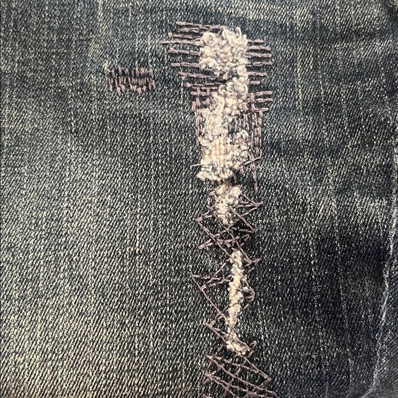 JUSTICE JEANS GIRLS follow your dreams, Dark Blue Distressed Kids Jeans - Picture 7 of 7